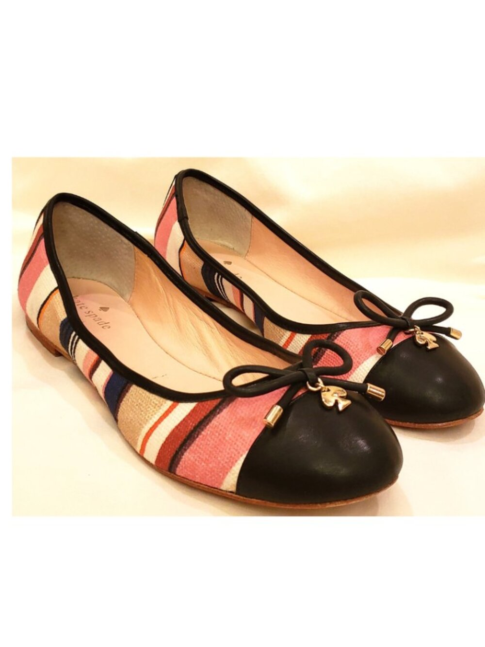 Kate Spade New York Comfort Flat Shoes Size-8.5 M Multi-Color Stripe